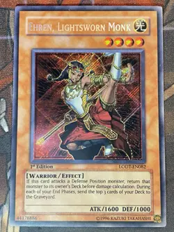 Ehren Lightsworn Monk LODT-EN082 1st NM Yugioh - Image 1
