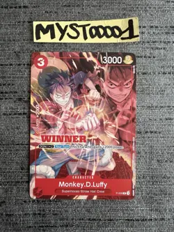 Carte One Piece Monkey.D.Luffy P-006 Promo WINNER English Card - Image 1