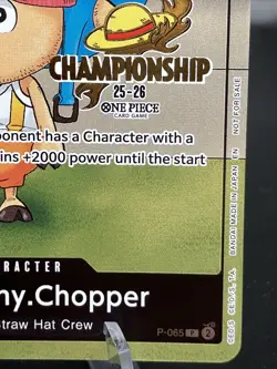 Tony Tony Chopper P-065 Championship Tournament Promo One Piece Card English - Image 4