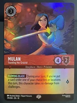 Disney Lorcana Whispers in the Well - Mulan - Standing Her Ground - Epic 215/204 - Image 1