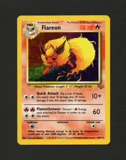 Pokemon TCG Flareon Jungle 3/64 Holo Unlimited Holo Rare NM - Image 1
