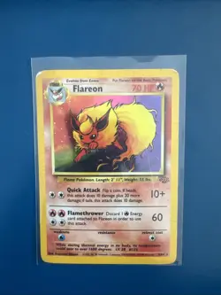 Pokemon TCG Flareon Jungle 3/64 Holo Unlimited Holo Rare - Image 1