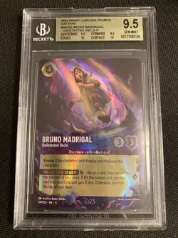 2024 DISNEY LORCANA CARD EN 3 D23 PROMO ENCHANTED BRUNO #04 BGS 9.5 TWO 10s!!! - Image 1