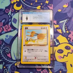 Doduo Base Set 1st Edition 48/102 Chinese 2000 Pokemon Card Graded CGC Mint 9 - Image 1