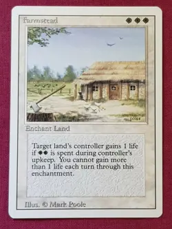 Magic The Gathering REVISED FARMSTEAD white card MTG - Image 1