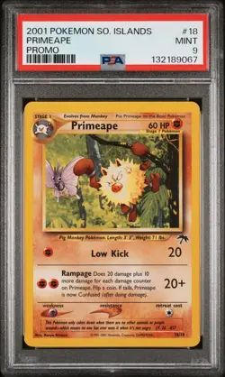 PSA 9 - Primeape - #18 - Southern Islands - Pokemon Card - Image 1