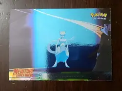 NM! HOLO Introductions Topps 1999 Mewtwo Strikes Back Pokemon Card Blue Logo - Image 1