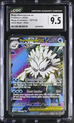 CGC 9.5 Mega Abomasnow ex 157/132 Ultra Rare Mega Evolution Pokemon Card - Image 1