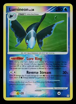 Pokemon Card - Lumineon Mysterious Treasures 11/123 Reverse Holo Rare - Image 1