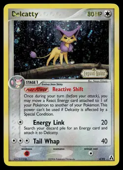 Pokemon Card - Delcatty Legend Maker 4/92 Rare Reverse Holo Stamped - Image 1