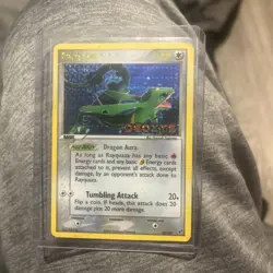 Pokemon Rayquaza EX Deoxys Card 22/107 Reverse Holo stamped LP/MP - Image 1