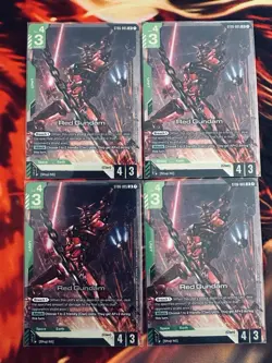GCG Gundam TCG Premium Card (ST06-005) — Red Gundam — Set Of 4 - Image 1