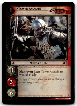 2002 LOTR Lord of the Rings Mines of Moria Card #2R93 Tower Assassin - Image 1