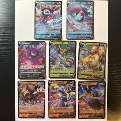 8 Pokemon Fighting / Water / Mixed V Card Lot - Image 1