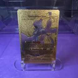 Pokemon Mewtwo & Mew GX TAG TEAM Gold Foil Card - Image 1
