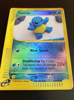Pokemon Card- Squirtle -Expedition-Reverse Holo-131/165-Rare-ENG-Played - Image 2