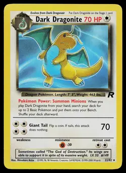 Pokemon Card - Dark Dragonite Team Rocket 22/82 Rare - Image 1