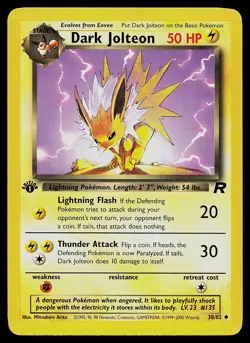 Pokemon Card - Dark Jolteon Team Rocket 38/82 Uncommon 1st Edition - Image 1