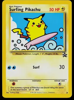 Pokemon Card - Surfing Pikachu WoTC Promo 28 - Image 1