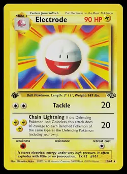 Pokemon Card - Electrode Jungle 18/64 Rare 1st Edition - Image 1