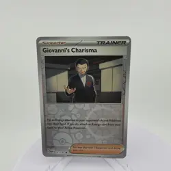 Pokemon Card Giovanni's Charisma Scarlet & Violet 151 Reverse Holo 161/165 NM - Image 1
