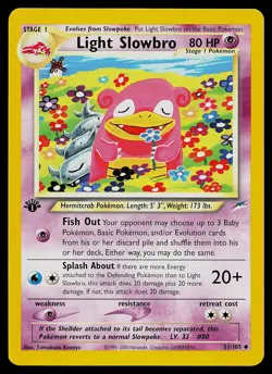 Pokemon Card - Light Slowbro Neo Destiny 51/105 Uncommon 1st Edition - Image 1