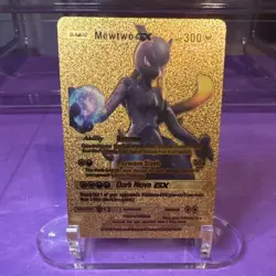 Pokemon Mewtwo GX gold foil card - Image 1
