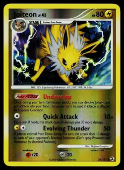 Pokemon Card - Jolteon Rising Rivals 26/111 Reverse Holo Rare - Image 1