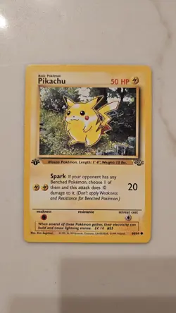 Pokemon TCG Pikachu Jungle Card 60/64 1st Edition Common LP - Image 1