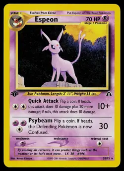 Pokemon Card - Espeon Neo Discovery 20/75 1st Edition Rare - Image 1