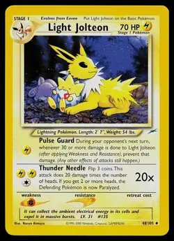 Pokemon Card - Light Jolteon Neo Destiny 48/105 Uncommon - Image 1