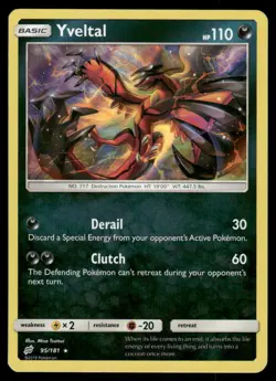 Pokemon Cards Yveltal 95/181 Team Up Sun & Moon Holo Rare NM - Image 1
