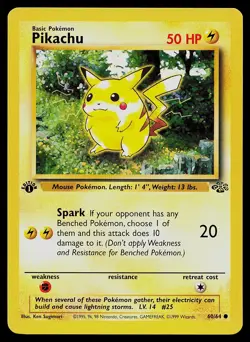 Pokemon Card Jungle Pikachu 60/64 Common 1st Edition - Image 1
