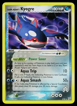 Pokemon Card - Team Aqua's Kyogre Team Magma vs Team Aqua 3/95 Non-Holo - Image 1