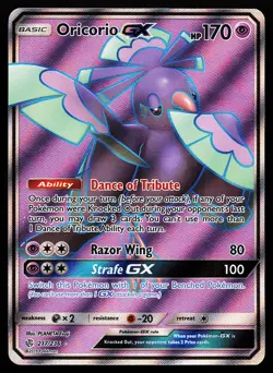 Oricorio GX 217/236 Holo Full Art Cosmic Eclipse Pokemon Card - Image 1