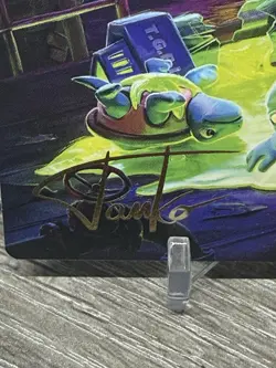 The Ooze Art Card MTG Art Series: Teenage Mutant Ninja Turtles 18/54 GOLD Signed - Image 2