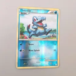 2010 Pokemon TOTODILE HeartGold & SoulSilver REVERSE HOLO Base Set Card 86/123 - Image 1