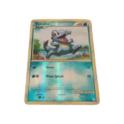 2010 Pokemon TOTODILE HeartGold & SoulSilver REVERSE HOLO Base Set Card 86/123 - Image 2