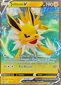 Jolteon V SWSH151 SWSH: Sword & Shield Promo Cards Holo - Image 1
