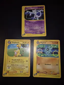 Pokemon - Lotto 3 Carte Expedition Aquapolis - Mewtwo - Ampharos - Vintage - Image 1