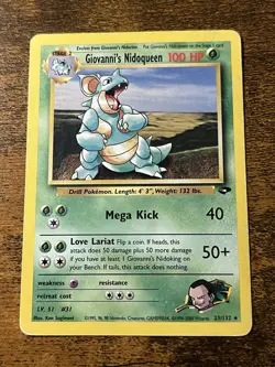 Giovanni's Nidoqueen 23/132 Gym Challenge Pokemon TCG - Image 1