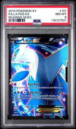 2015 Pokemon Xy Roaring Skies Latios EX Fa Roaring Skies PSA 8 #101 - Image 1