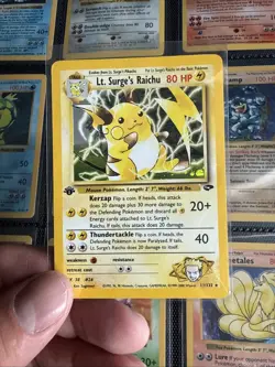 Lt. Surge's Raichu - 1st Edition Holo - 11/132 Gym Challenge - Pokemon - 2000 - Image 5