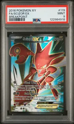 2016 Pokemon Xy Breakpoint Full Art 🎨 Scizor Ex #119 PSA 9 ✨ (NEW CERT) ✨ - Image 1