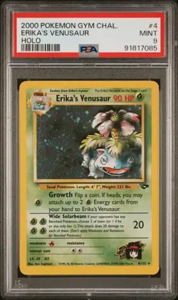 ERIKA'S VENUSAUR Gym Challenge Holo Rare #4 PSA 9 Vintage Pokemon - Image 1