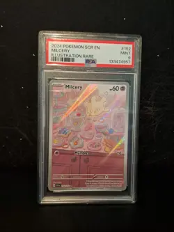 Milcery PSA 9 Mint Pokemon 152/142 Illustration Rare 2024 - Image 1