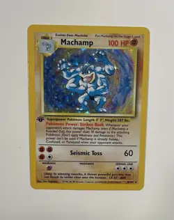 Pokemon TCG Machamp Base Set 8/102 Holo Unlimited Holo Rare - Image 1