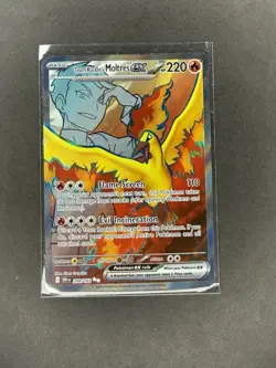 Pokemon Team Rocket's Moltres ex 208/182 Sv10 Ultra Rare Full Art Holo HP220 NM - Image 1