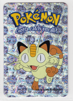 Meowth #052 - Vintage Pokemon Vending Prism Holo Sticker Card 2000 Nintendo - Image 1