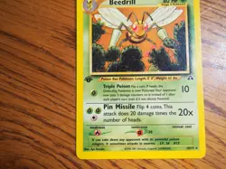 2001 Pokemon 1st edition Neo Discovery Beedrill card, near mint, mint condition - Image 3